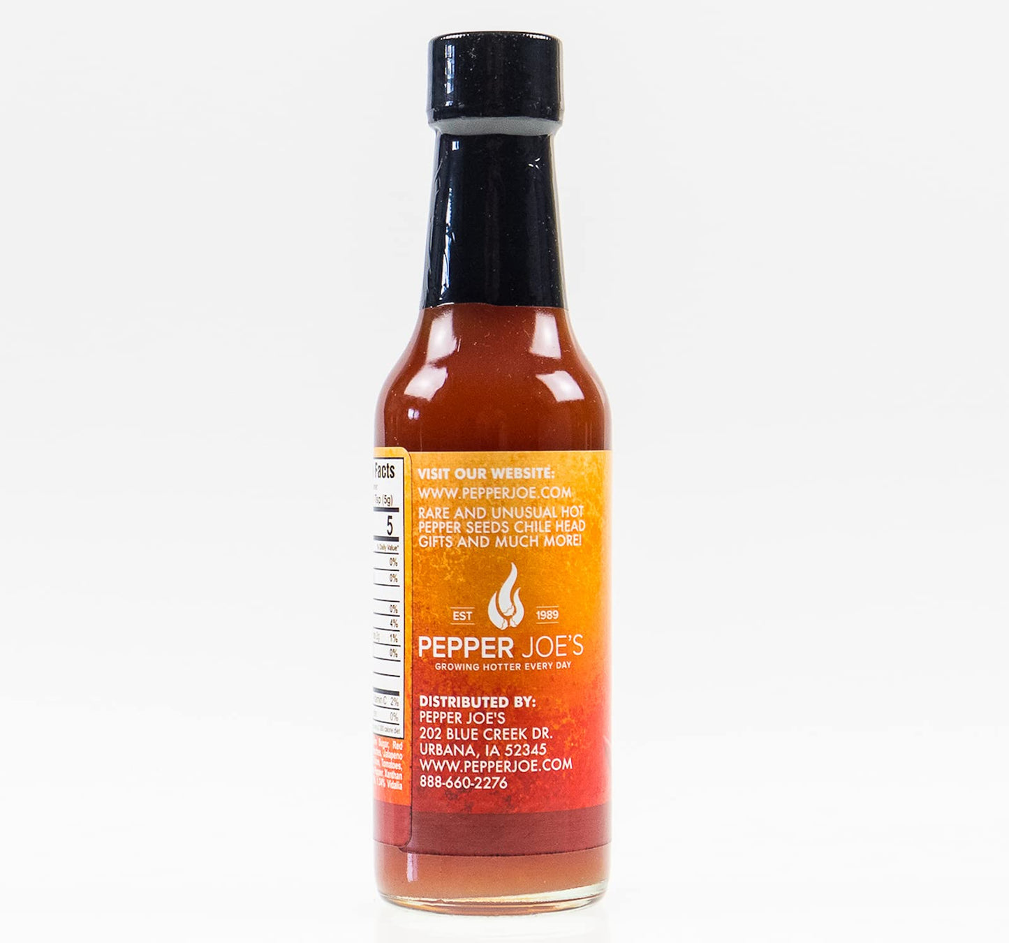 Pepper Joes Peach Vidalia Onion Hot Sauce – Gourmet Sweet Onion Sauce – 5 Ounces – 1 Pack