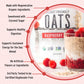 Wildway Organic Rolled Oats, Gluten-Free Overnight Oats, Raspberry Chia, 9 Oz, Non-GMO, Plant-Based Protein