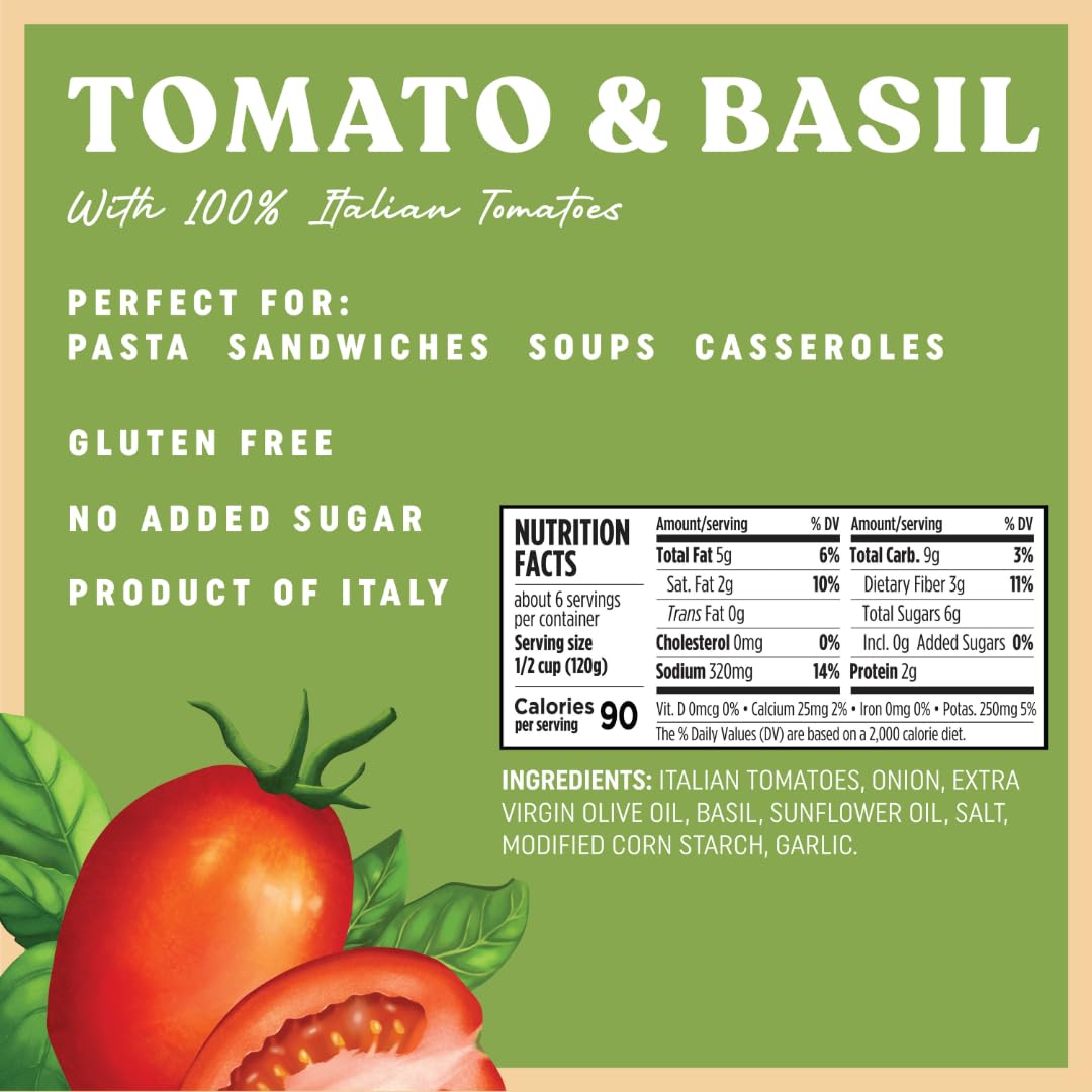 Botticelli Pasta Sauce | 2-Pack | 24 oz each (Tomato and Basil)