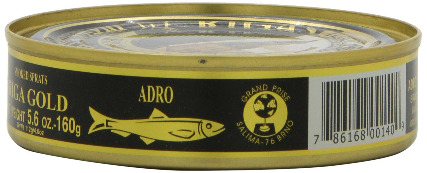 Adro Smoked Sprats, 5.6-Ounce (Pack of 12) - Model SPK-91548