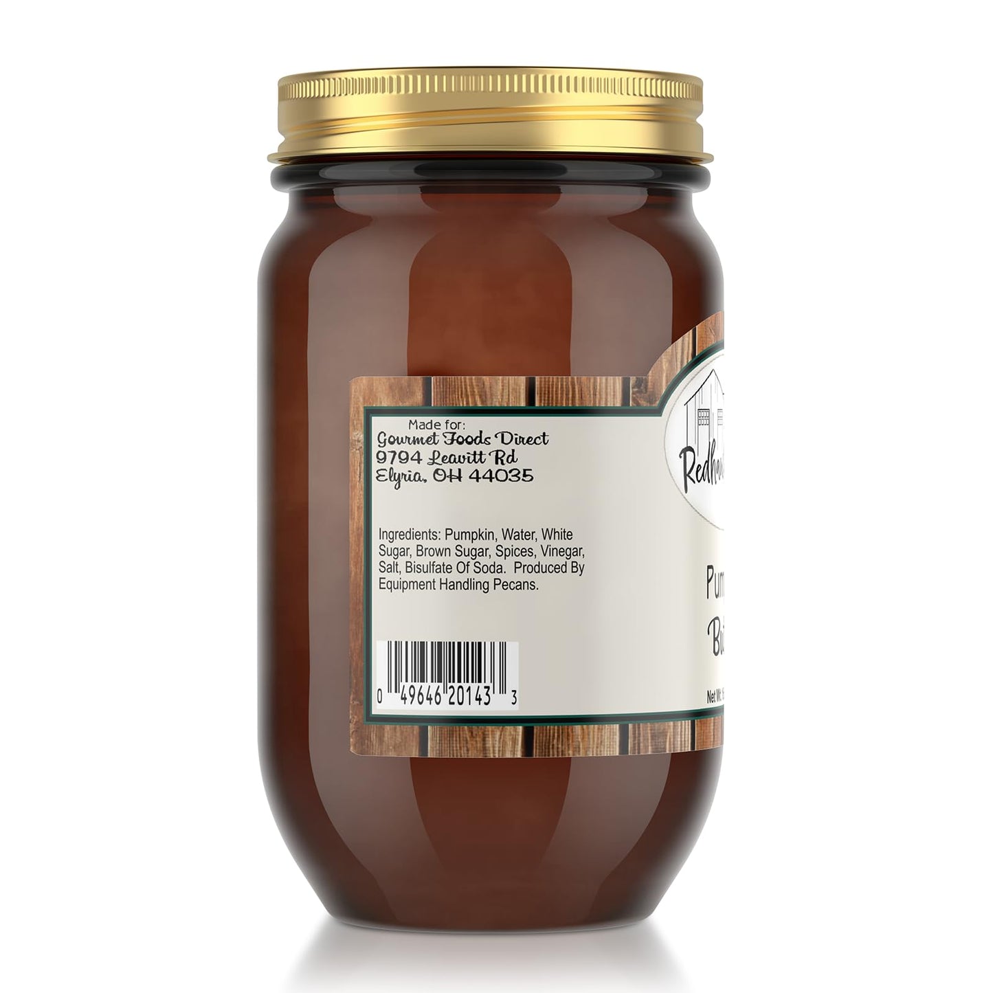Redhawk Farms Pumpkin Butter Spread - All Natural Fruit Spread - Non-Gmo Amish Pumpkin Butter- Premium Jams, Jellies, & Preserve