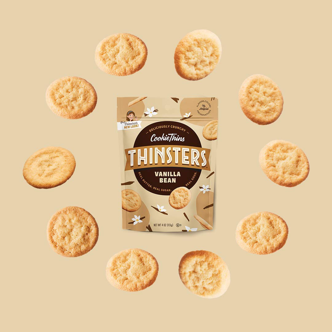 Thinsters Cookies, Vanilla Bean Cookie Thins, 4 oz Pack