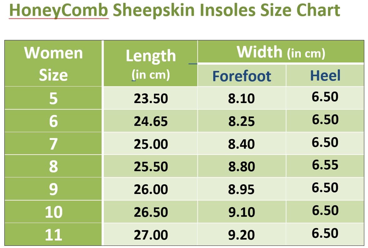 Happystep Genuine Sheepskin Lambswool Cushioning Shearling Winter Insoles With Honeycomb Sporting Sole(Women 5)