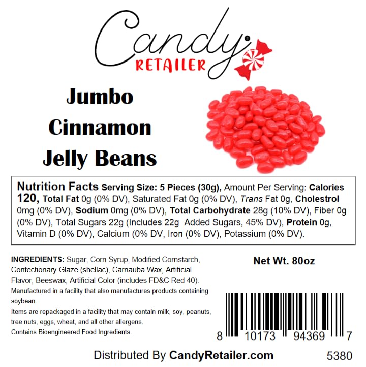 Candy Retailer Jumbo Jelly Beans (5 Lb, Cinnamon)