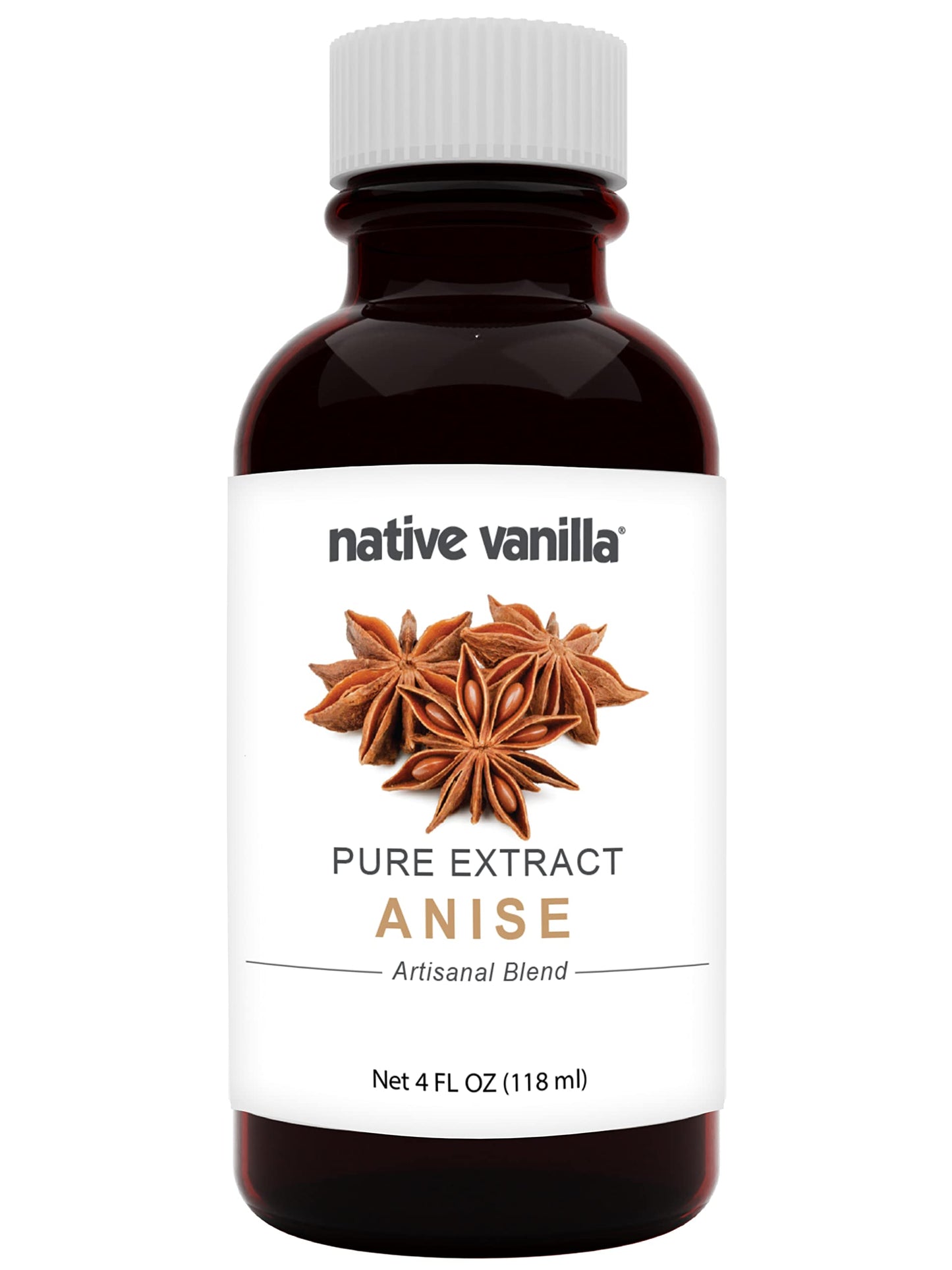Native Vanilla Anise Extract - 4 Fl Oz - Ideal for Cooking, Baking, and Desserts