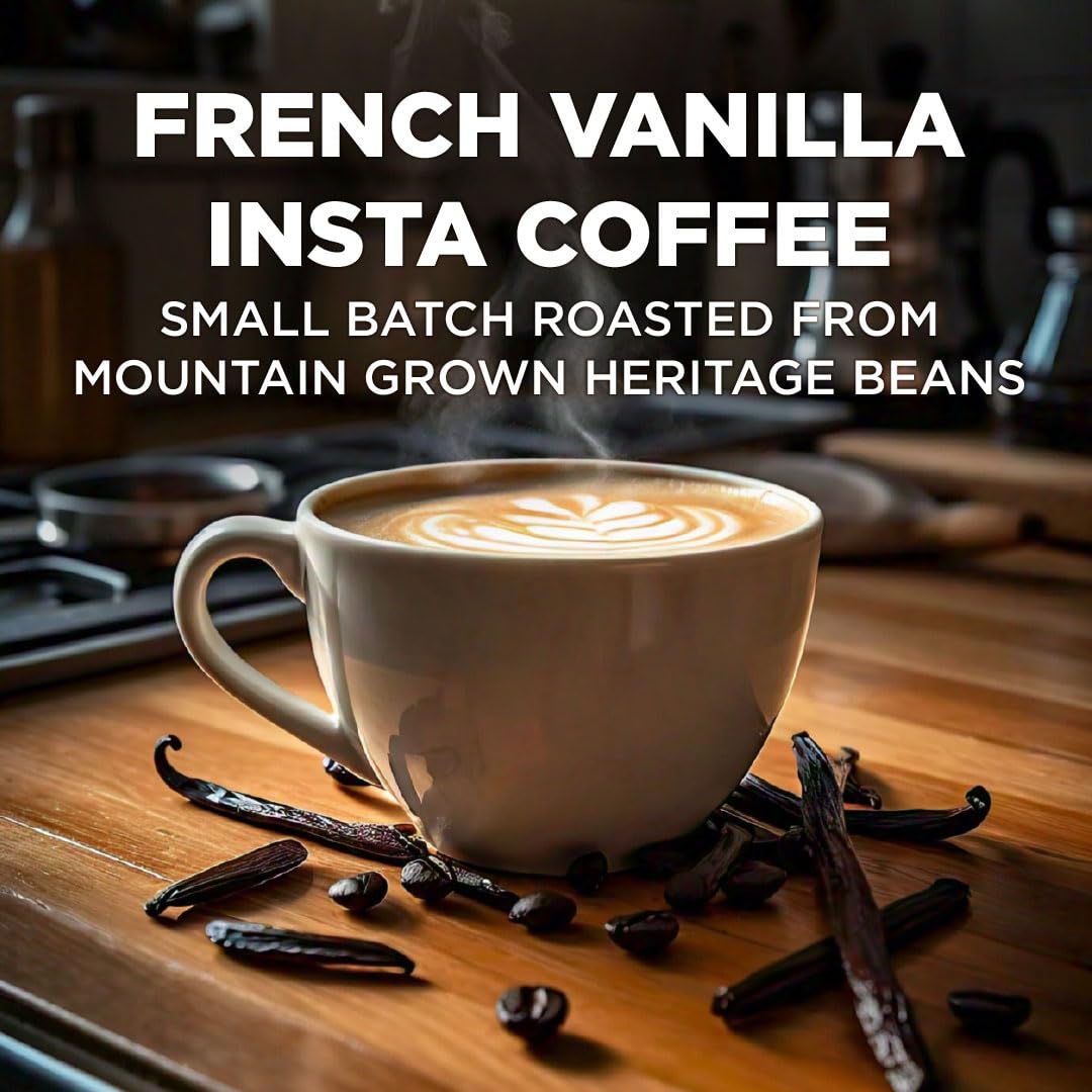 Maud'S French Vanilla Instant Coffee Packets Single Serve, 26 Ct | French Vanilla Flavored Coffee | 100% Arabica Medium Roast Co