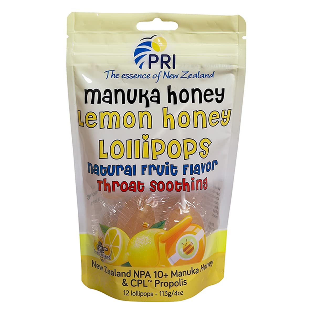 Pri Lollipops - Manufacturer Has Stopped Making Product Available (Lemon, 12Ct)