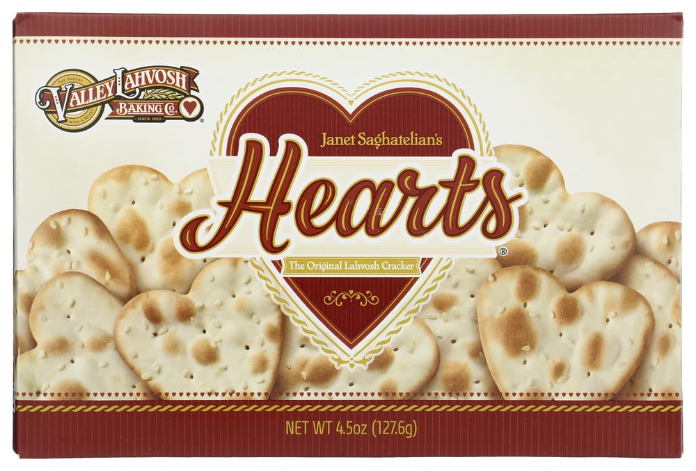 Valley Lahvosh, Cracker Hearts, 4.5 Ounce