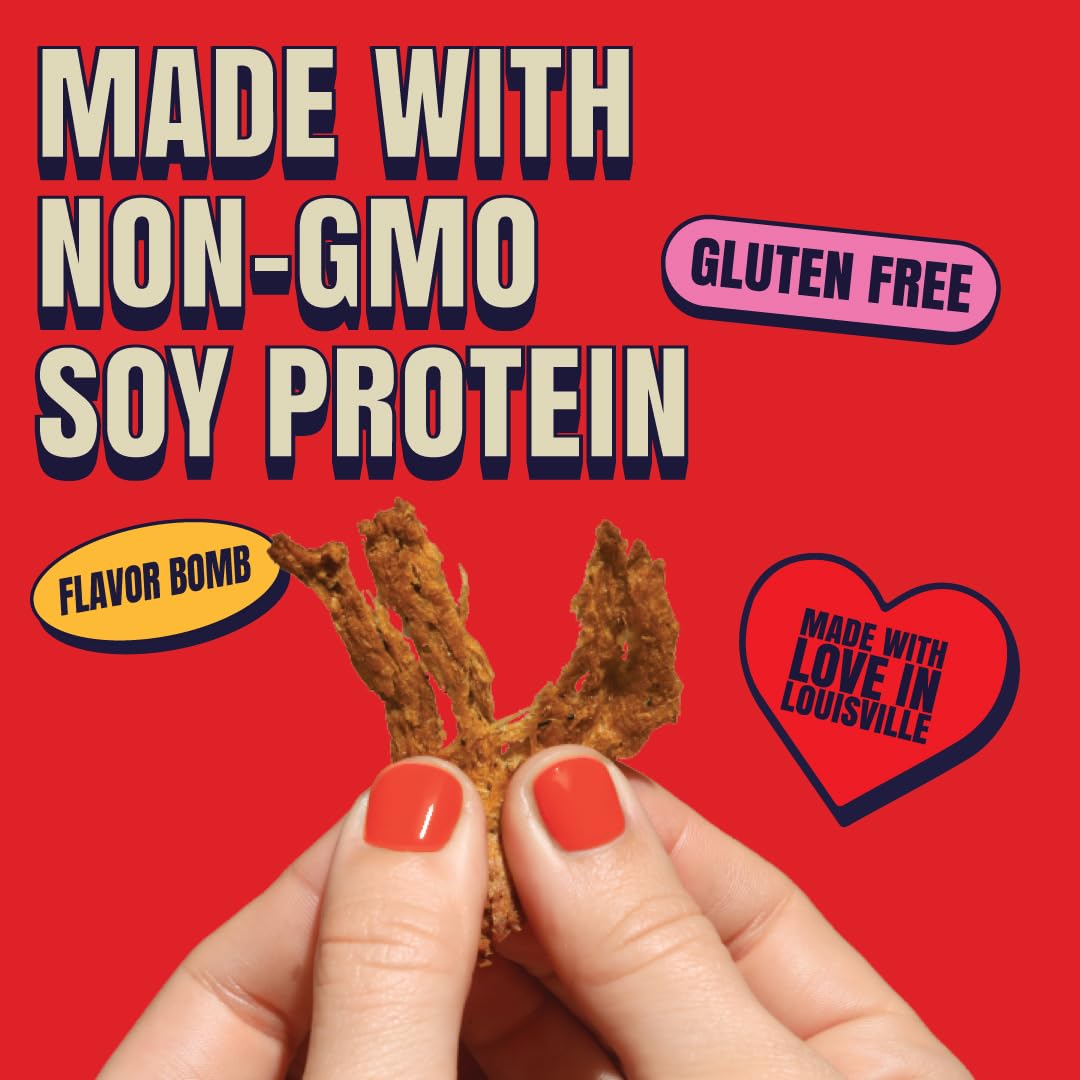 Louisville Vegan Jerky - Pepperoni Pizza Vegan And Vegetarian Friendly Meat - Lip-Smacking Jerky - Gluten-Free High Protein Vega