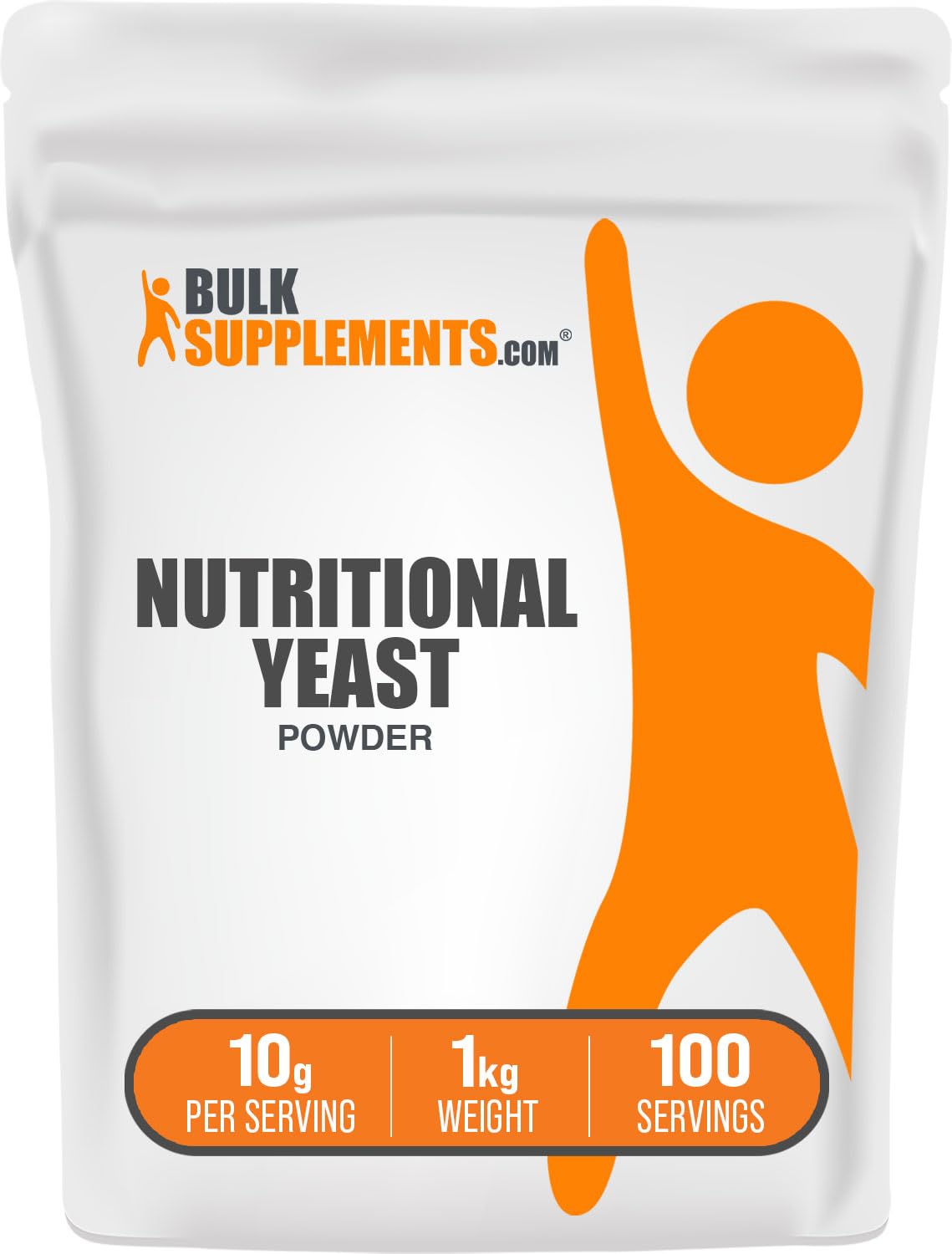 BulkSupplements Nutritional Yeast Powder - Vegan, Gluten Free, 10g Serving, 1kg (2.2 lbs)