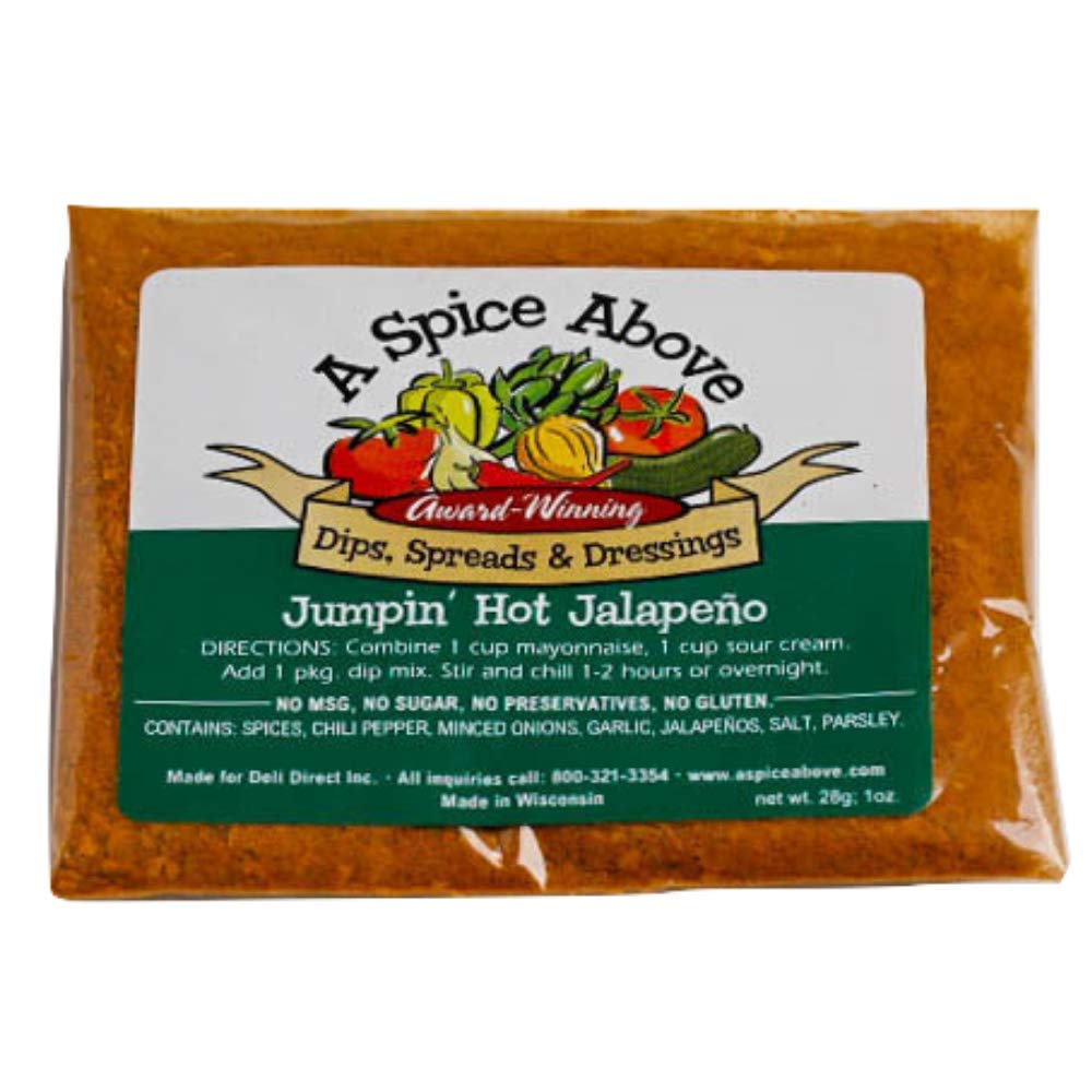 Bek Brands Spice Above 5 Pack Spicy Dips Seasonings Habanero, Jalapeño, Chipotle, Buffalo, Guacamole 1 Ounce (Pack of 5)
