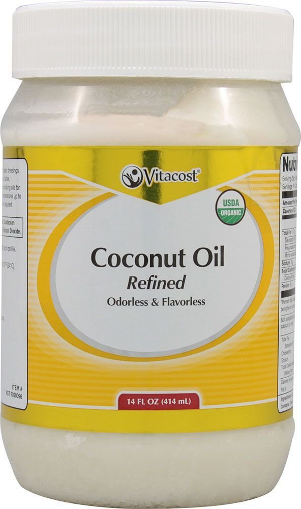 Vitacost Organic Coconut Oil Refined Odorless & Flavorless - 14 fl oz