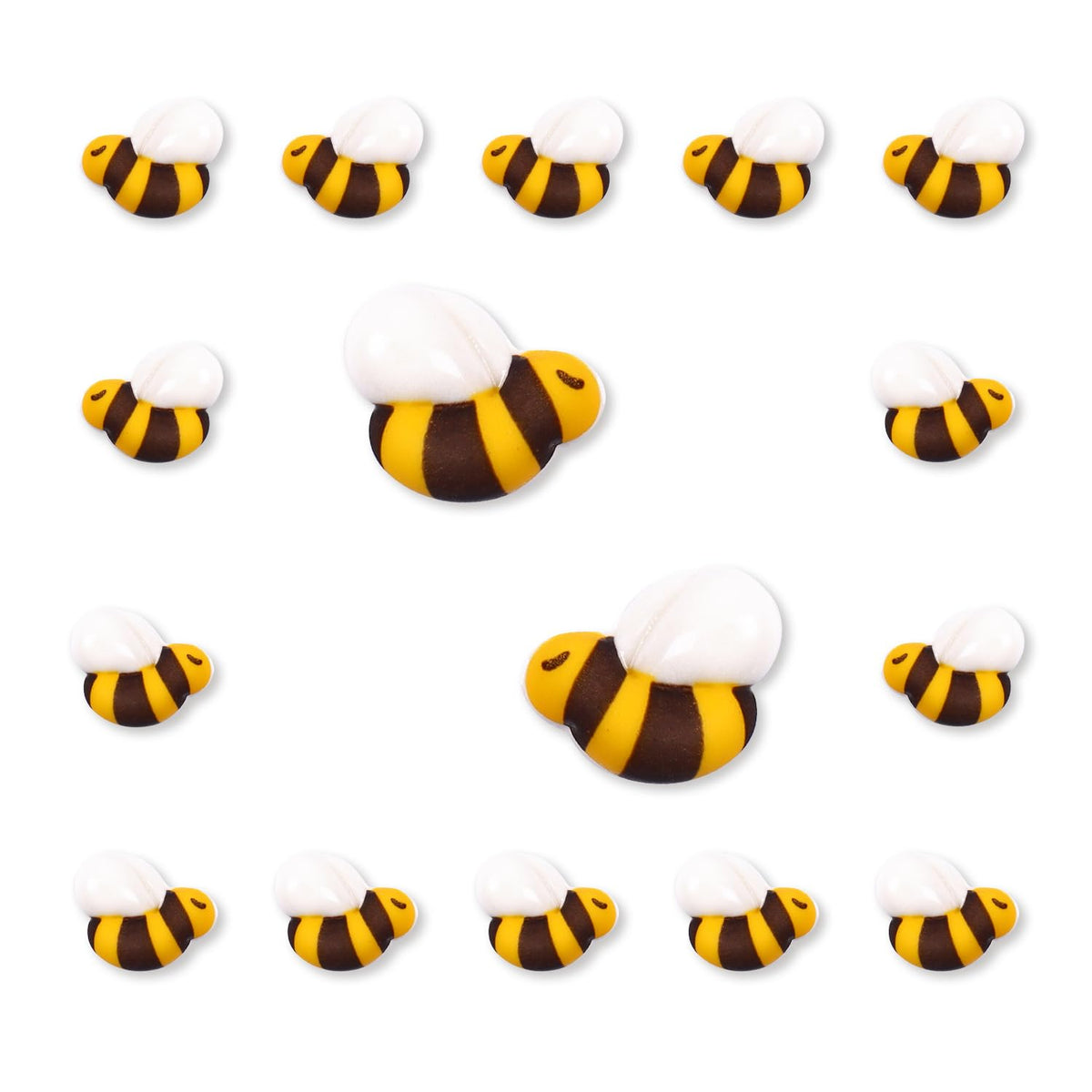 Edible Bee for Cake Decorating, 16pcs Bee Sprinkles, Royal Icing Bee for Cake, Cupcake, Macaron, and Waffles, Perfect for Bee Th