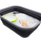 Sammart 12L (3.17 Gallon) Collapsible Tub - Foldable Dish Tub - Portable Washing Basin - Space Saving Plastic Washtub (1, Grey/B