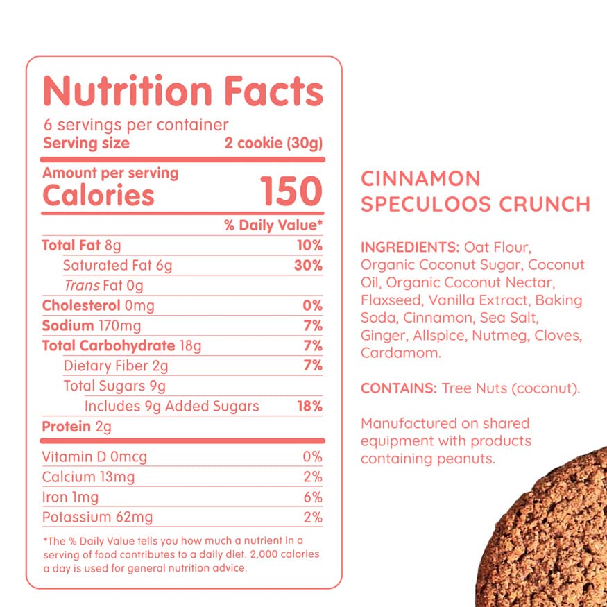 Maxines Heavenly Crispy Cinnamon Cookies - Low Carb, Vegan, Gluten Free - 2 Pack (24 Cookies) - 6.3 Ounce