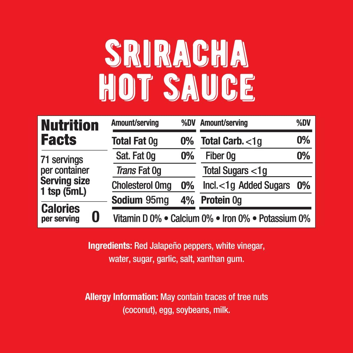 Melindas Sriracha Hot Sauce - Gourmet Fermented Red Jalapeños & Garlic - 12oz, Keto, Kosher, Vegan, Non-GMO, Gluten Free