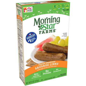 Ready Set Gourmet Morningstar Farms Veggie Sausage Links - Plant-Based, 9g Protein, Frozen, 3 Pack (8 oz Each)