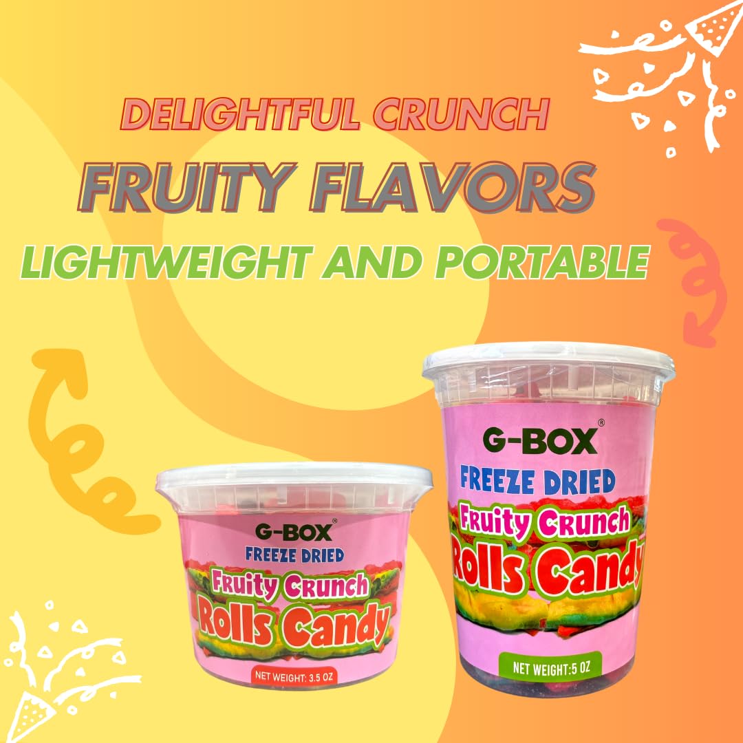 G-Box Freeze Dried Fruity Crunch Rolls Candy, Tiktok Trend Items, Freeze Dried Candy, Freeze Dried Strawberries, Delightful Crun