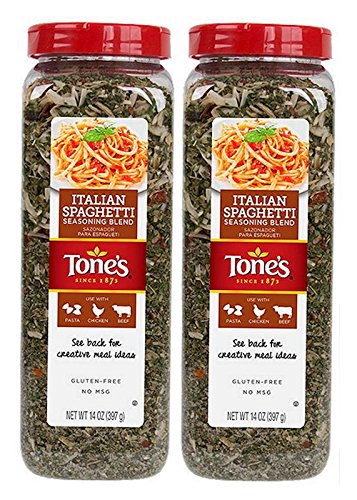 Tone's Italian Spaghetti Seasoning Blend - 14 Ounce (Pack of 2) - Authentic Flavor for Delicious Pasta Dishes