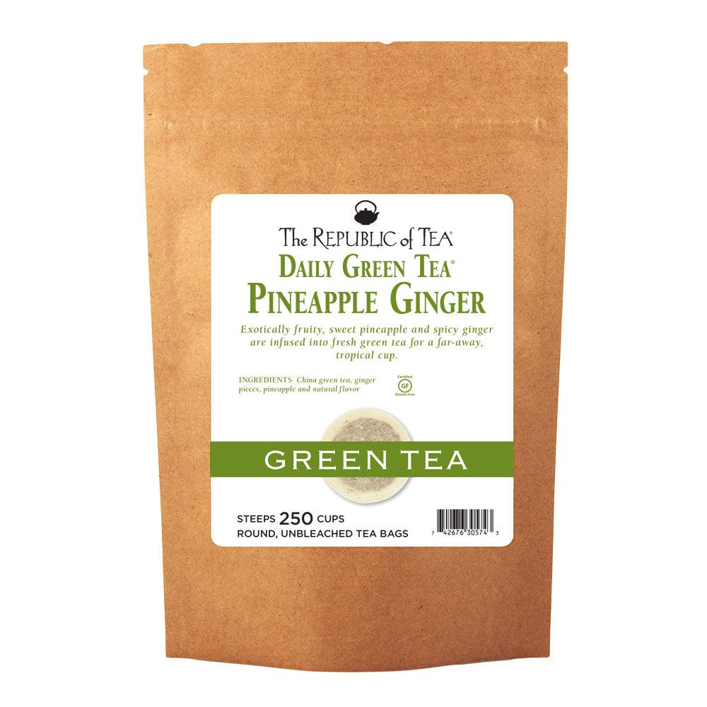 The Republic of Tea - Pineapple Ginger Daily Green Tea, 250 Tea Bags