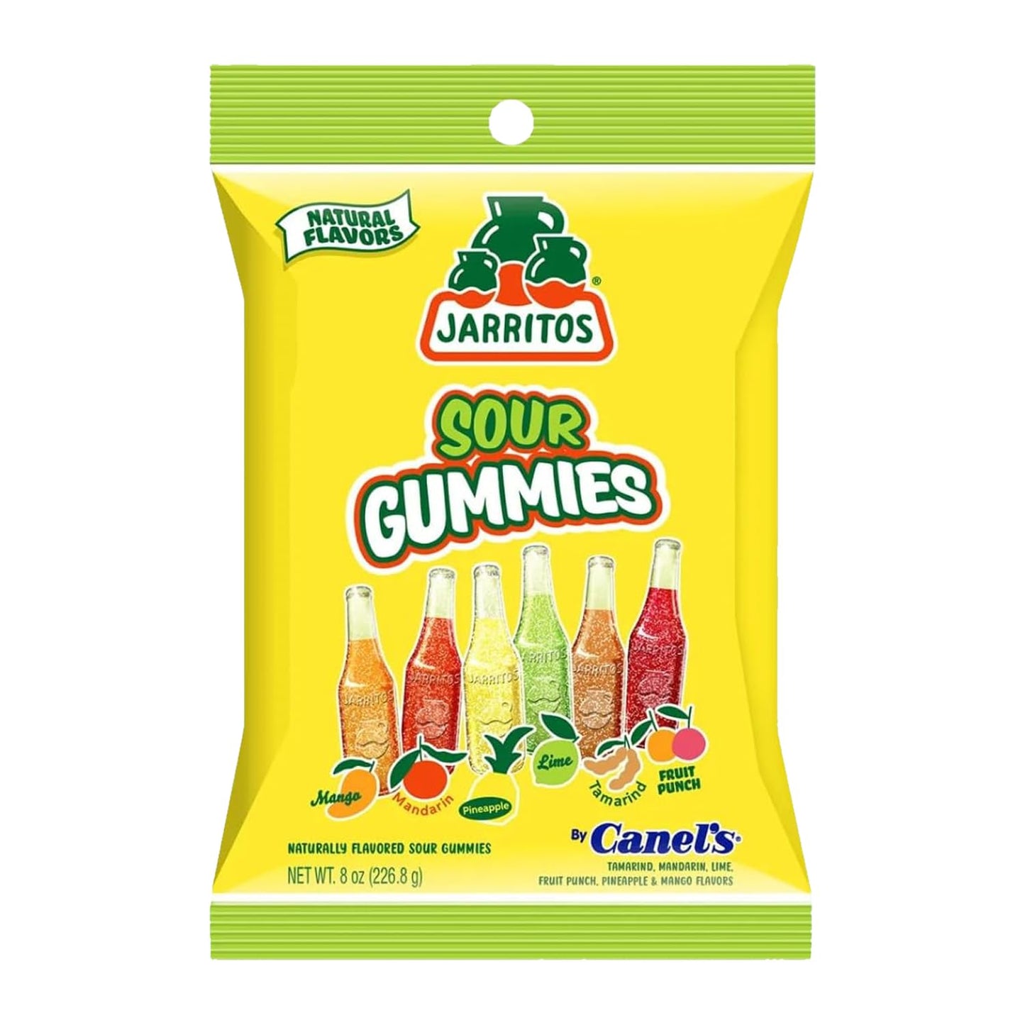 Deal Society Jarritos Sour Gummies Candy - 4 Pack, 6 Fruity Flavors, Tangy & Chewy Snack  , 21.8 cm