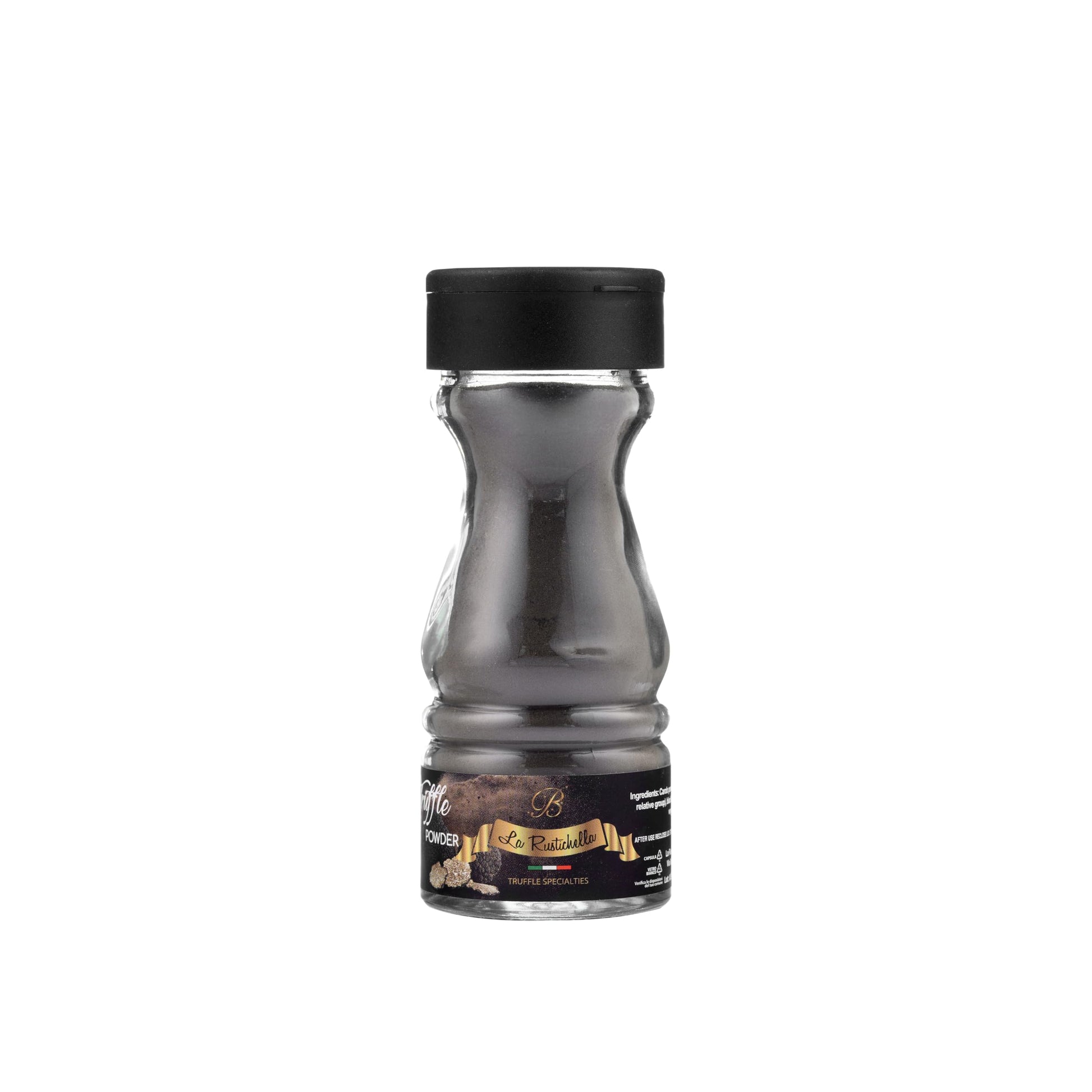 La Rustichella - Black Truffle Powder 1.76 oz (50 gr) - 100% Made in Italy | Vegan, Gluten-Free, Cholesterol-Free