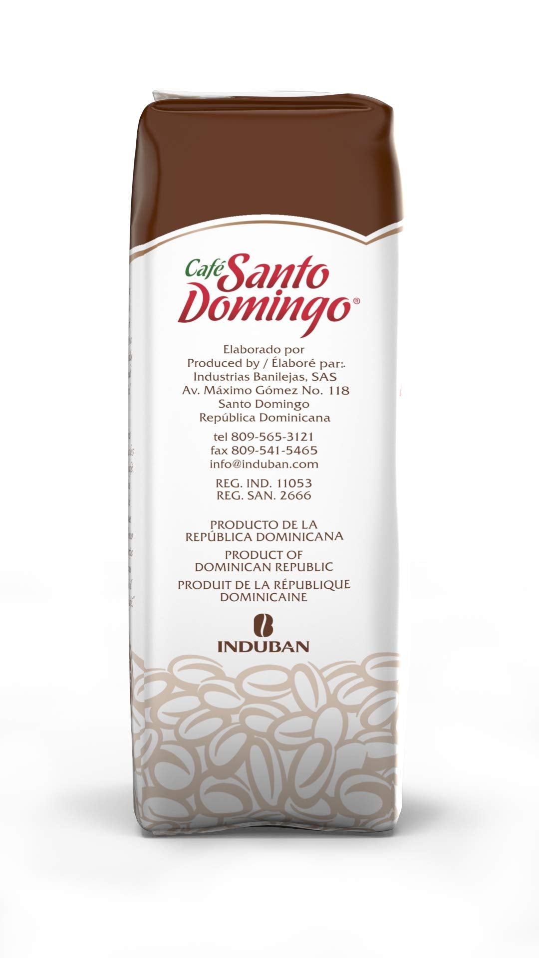 Santo Domingo Coffee, 16 Oz Bag, Whole Bean Coffee, Medium Roast - Product From The Dominican Republic (Pack Of 4)