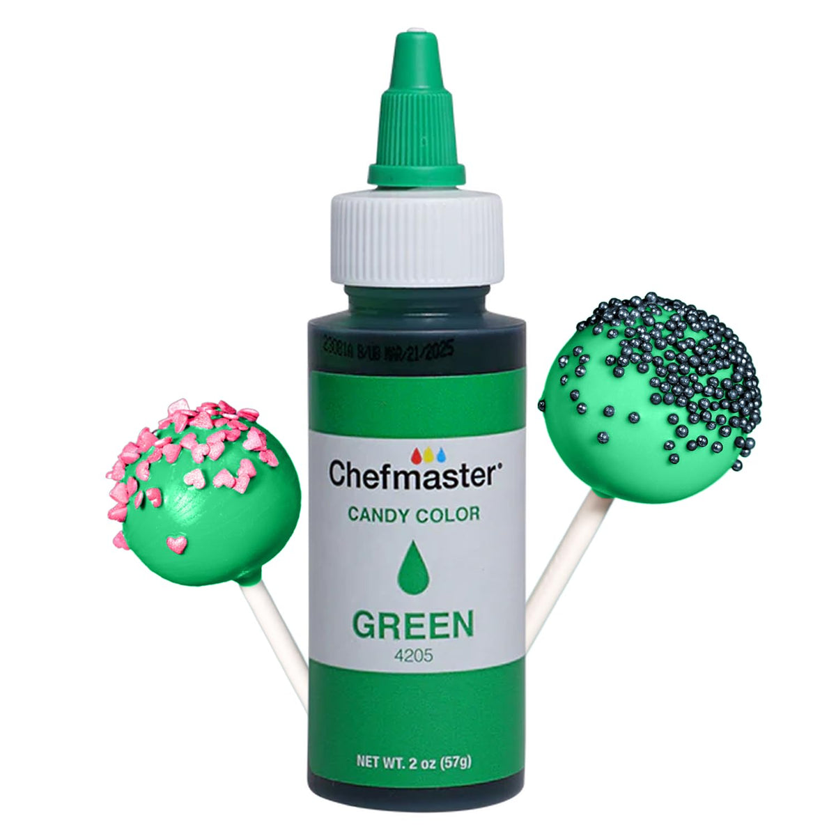 Chefmaster Green Candy Color | True-Tone Shades | Oil-Based | Professional-Grade Dye | Chocolate, Strawberries, Cake Pops | Deco