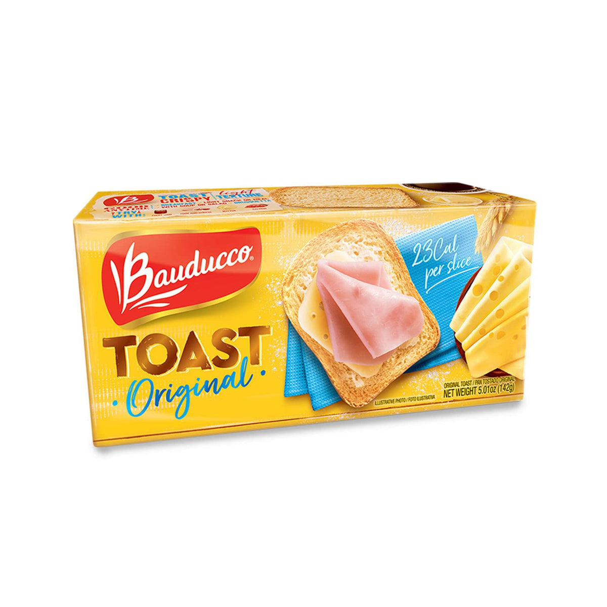 Bauducco Original Toast - Delicious, Light & Crispy Toasted Bread - Ready-to-Eat Breakfast Toast & Sandwich Bread - No Artificia