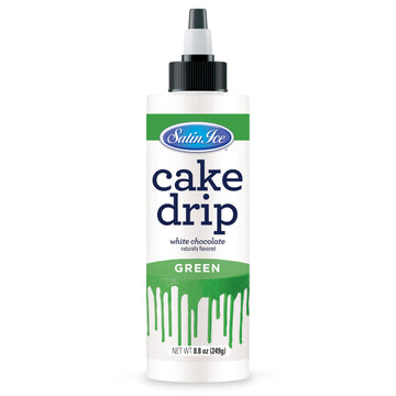 Satin Ice Cake Drip, Green, 8.8 Ounce