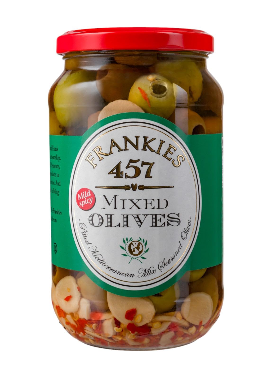 Frankies 457 Mediterranean Mix Olives - Authentic Sicilian - Product Of Italy - Savory, Rich and Bold Flavors - Premium Handpick