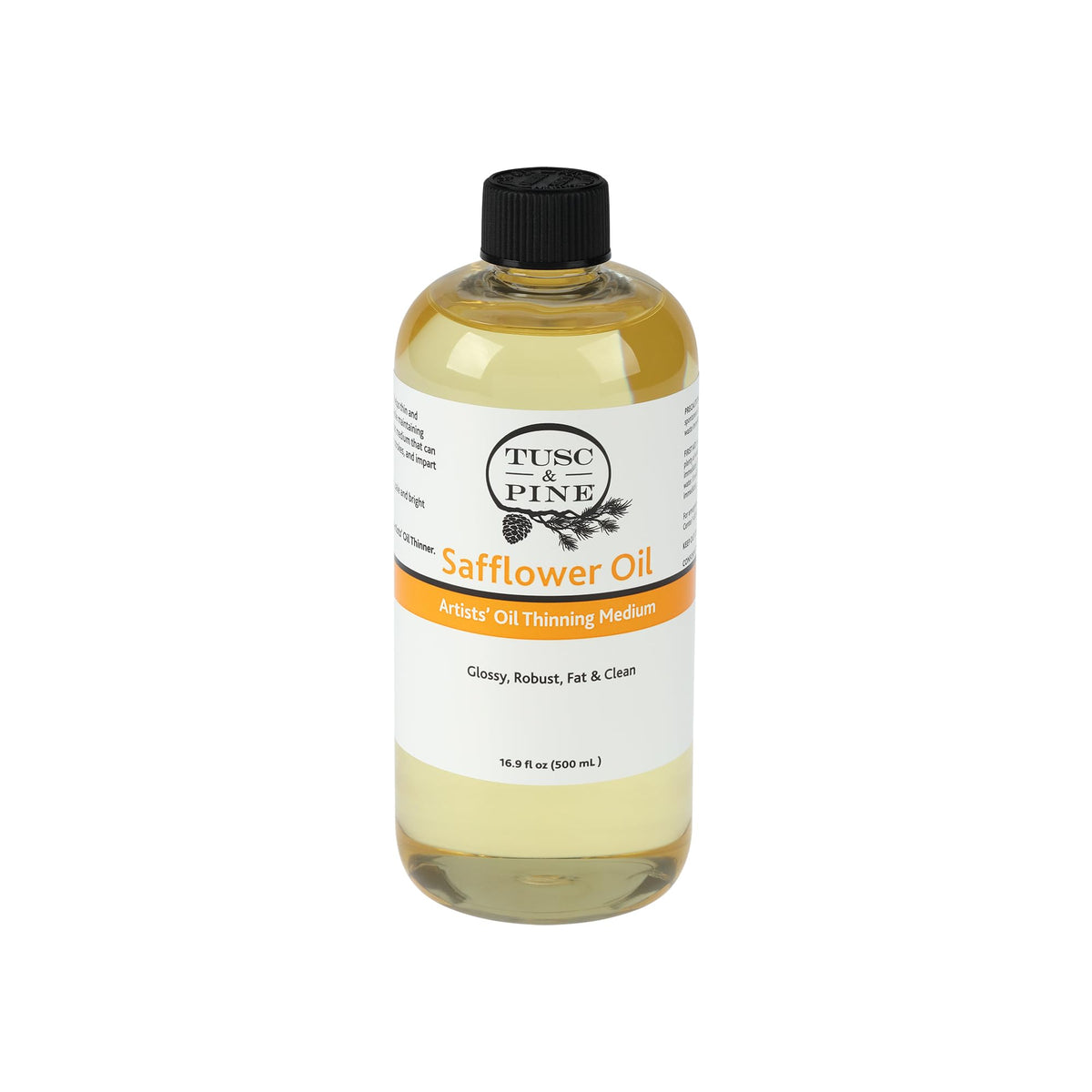 Tusc & Pine Purified Safflower Oil for Painting - 16.9 Oz Bottle, 2 Pack - Professional Artists Paint Medium, Enhance Flow & Tr