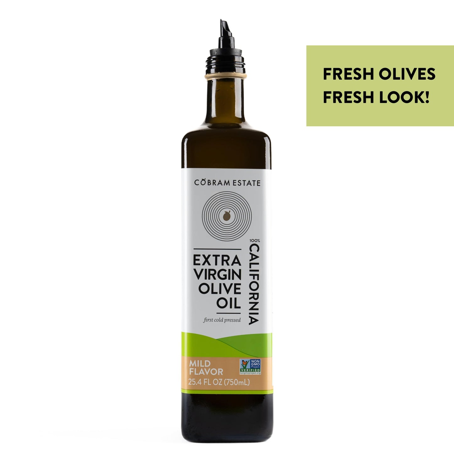 Cobram Estate California Mild Extra Virgin Olive Oil - First Cold Pressed, Non-Gmo, Keto Friendly, High In Antioxidants, Fruity & Balanced - Cold Pressed Olive Oil Bottle Evoo - 750 Ml (Pack Of 6)