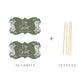 Andaz Press Cupcake Topper Kit, Floral Blossoms Design, 18-Pack, 2.25 x 1.30 inches, Sage Green with Cream