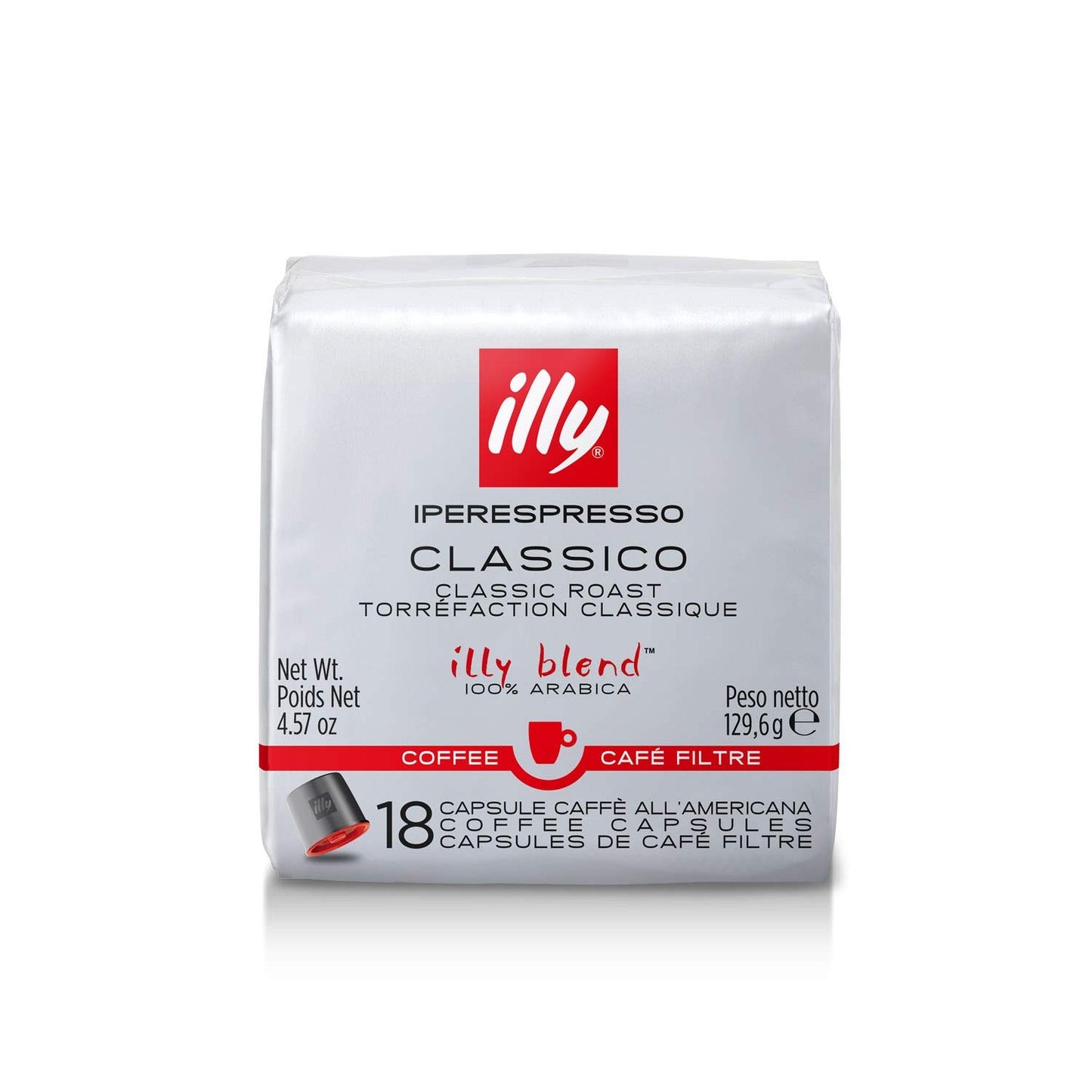illy Coffee iper Espresso compact pieces, Medium Roast, 100% Arabica, 18 Count, Model 4481151