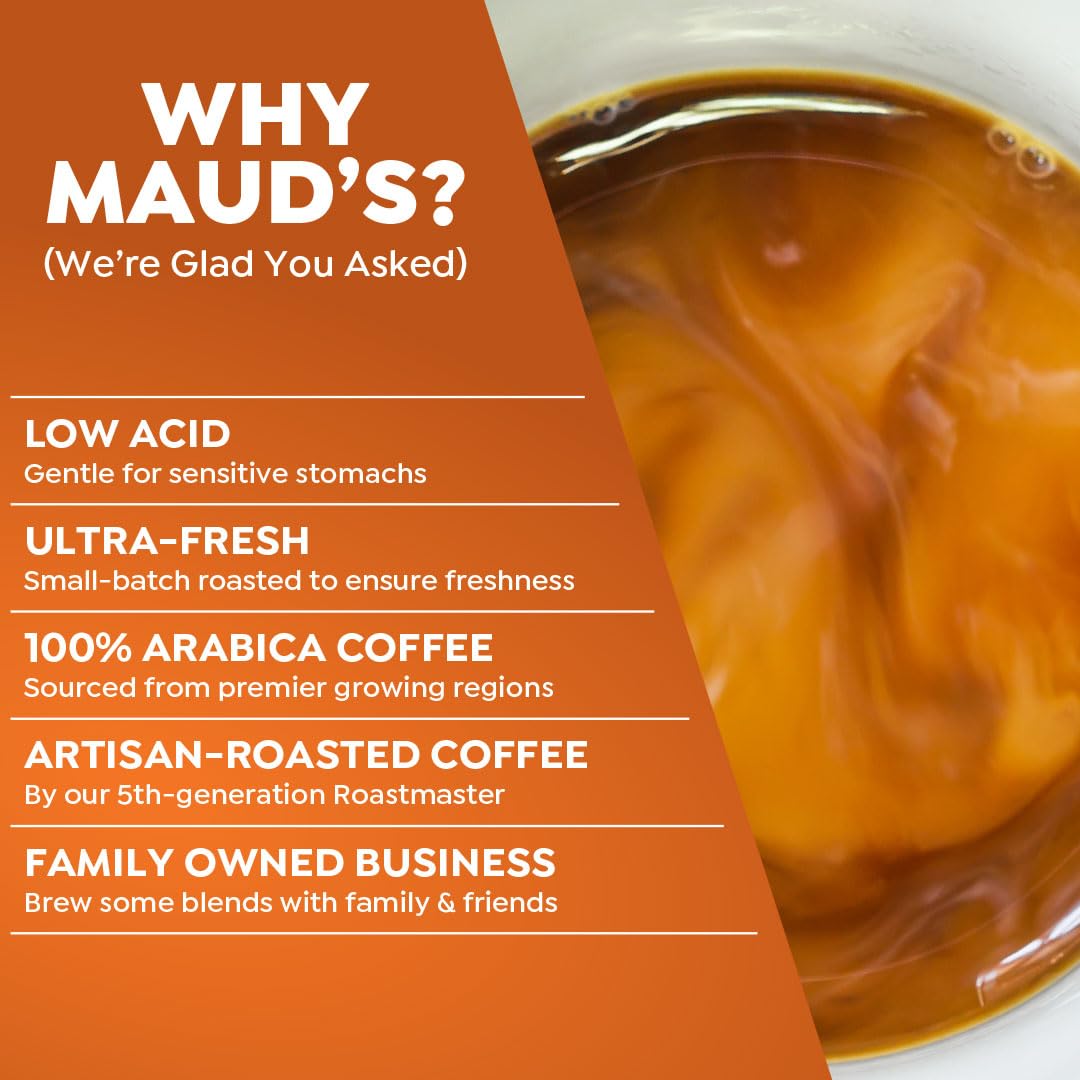Mauds Pumpkin Spice Flavored Coffee Pods  18 ct - 100% Arabica Medium Roast Coffee  Solar Energy Produced Recyclable Single Coffee Pods Compatible with Keurig K-Cup malt-inspired