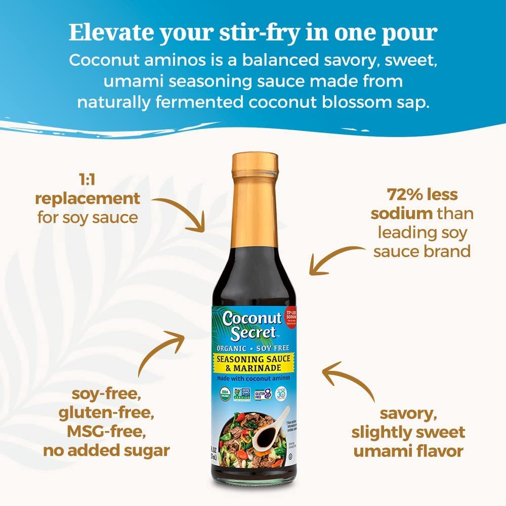 Coconut Secret - Coconut Aminos Soy-Free Seasoning Sauce - 30 Fl. Oz.