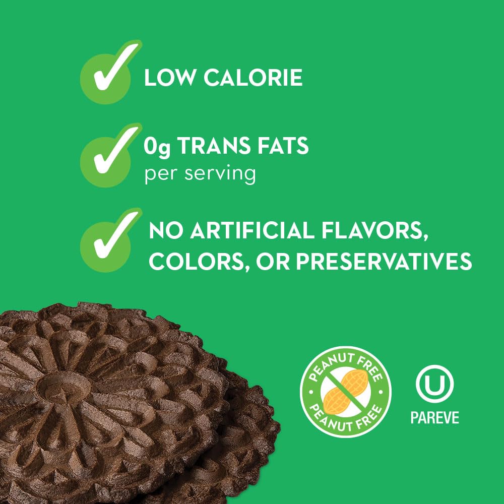Reko Pizzelle Authentic Italian Waffle Cookie, Chocolate Mint, 7 Ounce