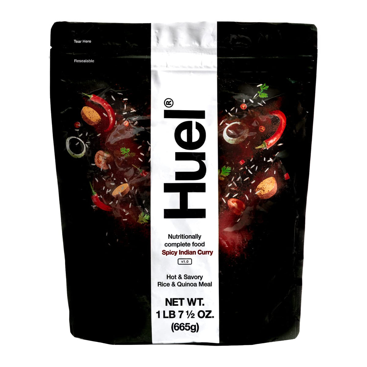 Huel Hot and Savory Instant Meal Replacement - Spicy Indian Curry - 14 Scoops - 1.47 Pound