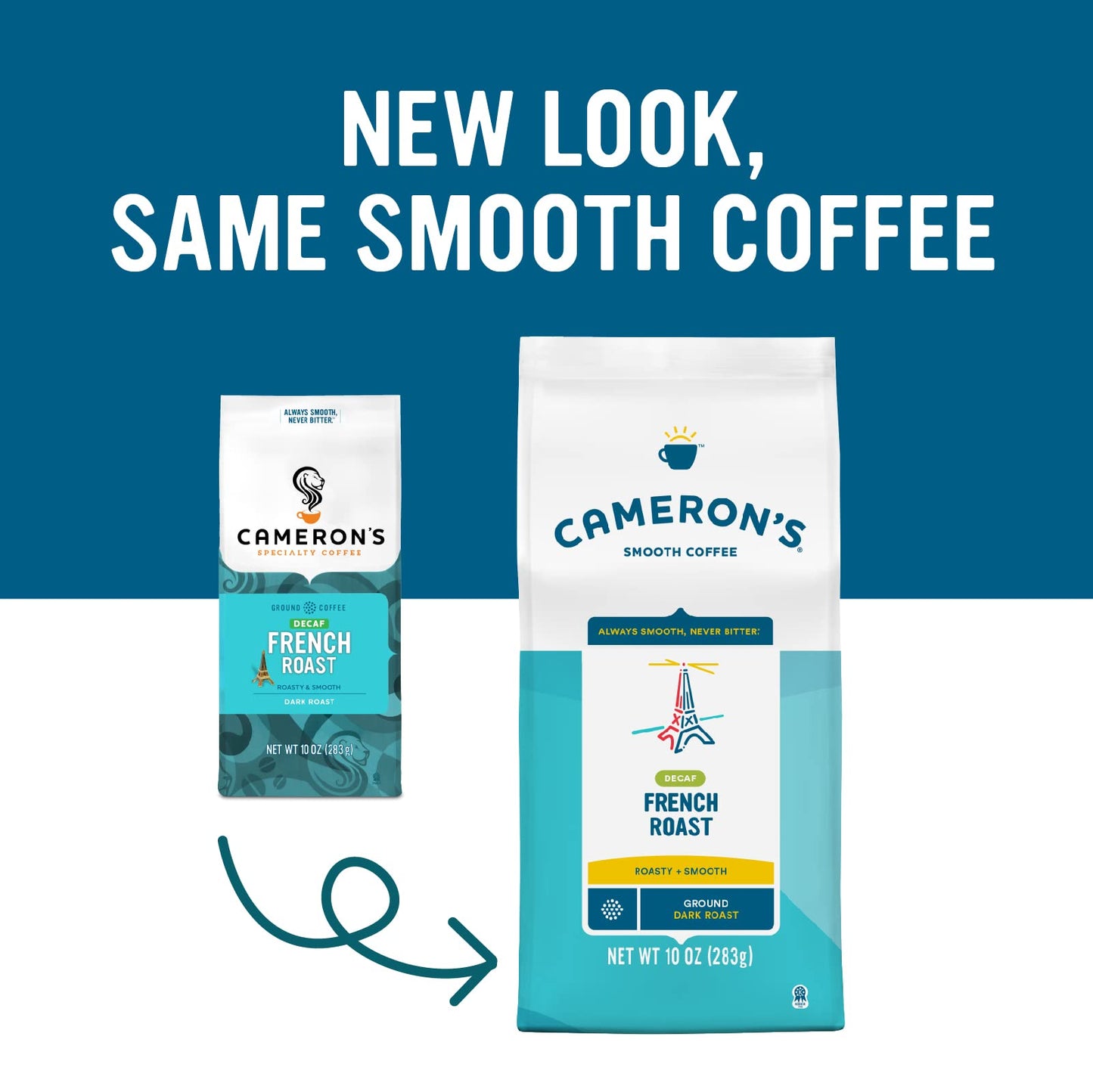 Cameron'S Coffee Roasted Ground Coffee Bag, Decaf French Roast, 10 Ounce (Pack Of 3)