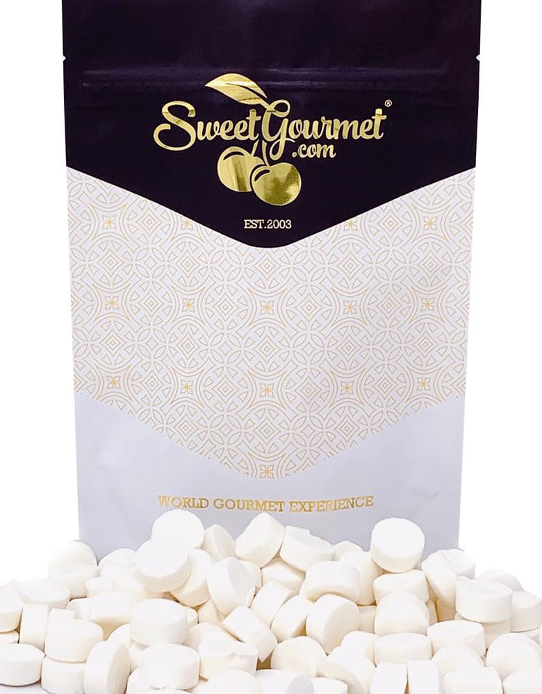 SweetGourmet White Peppermint Lozenges Bulk Candy | 1 Pound Pack