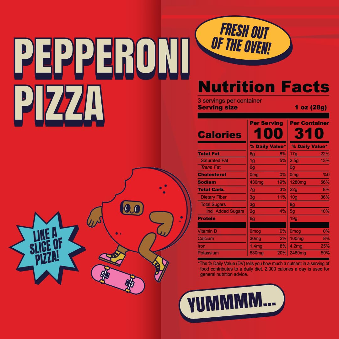 Louisville Vegan Jerky - Pepperoni Pizza Vegan And Vegetarian Friendly Meat - Lip-Smacking Jerky - Gluten-Free High Protein Vega