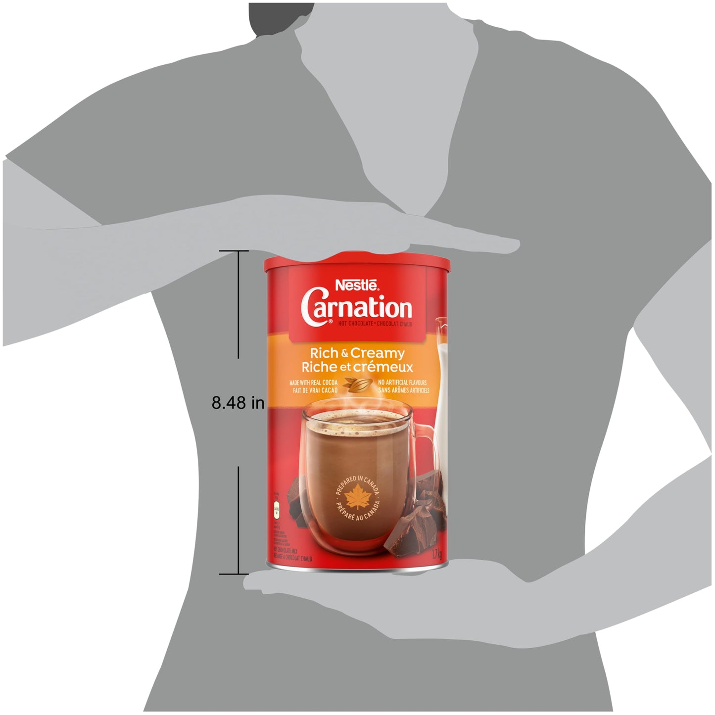 CARNATION Nestle Rich and Creamy Hot Chocolate, 1.7kg/3.7lbs, Canister, Imported from Canada)