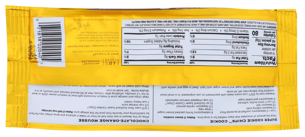 GUITTARD Super Cookie Chocolate Chip Chunks, 10 OZ