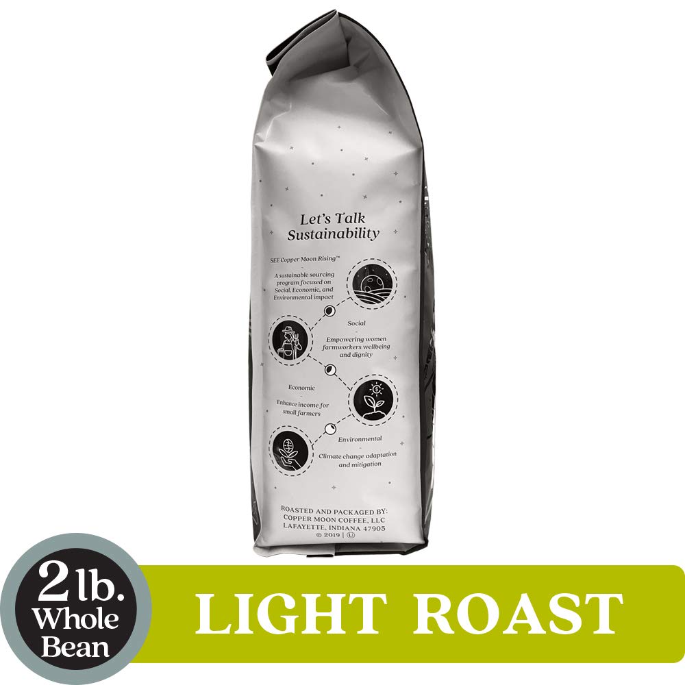 Copper Moon Light Roast Whole Bean Coffee, Bean me Up, 2 Lb