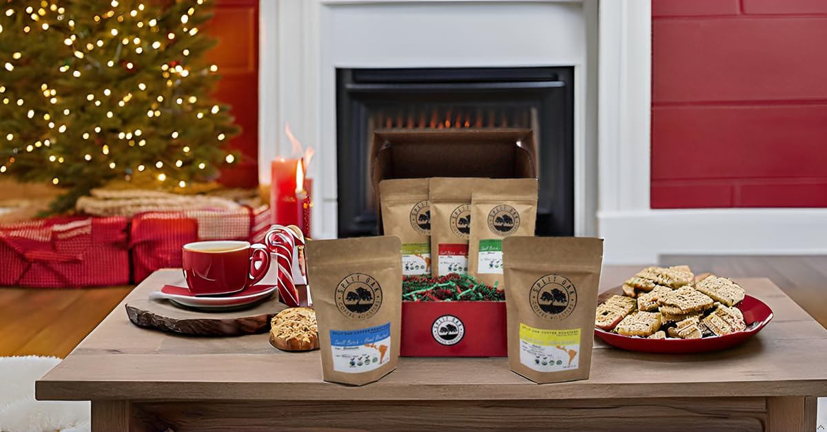 Las Americas Gourmet Organic Medium Roast Whole Bean Coffee Gift Set - 5 Pack with Best Beans from Mexico, Guatemala, Peru, Colo