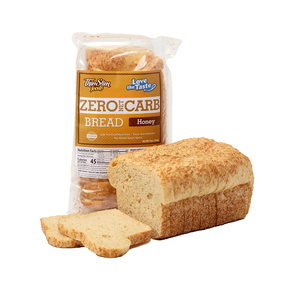 Thinslim Foods Zero Net Carb Keto Bread | Low Carb Bread | Honey (Pack Of 2)