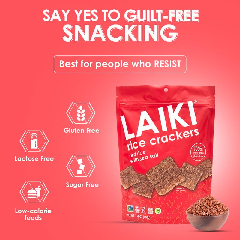 Rice Crackers - Gluten Free Snacks - Deliciously Light and Airy Crunch - Allergen-Friendly, Vegan, Non-GMO, FODMAP Friendly, See