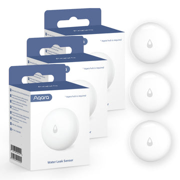 Aqara Water Leak Sensor Kit - 3 Pack, Requires Aqara Hub, Wireless Water Leak Detector, Wireless Mini Flood Detector For Alarm S