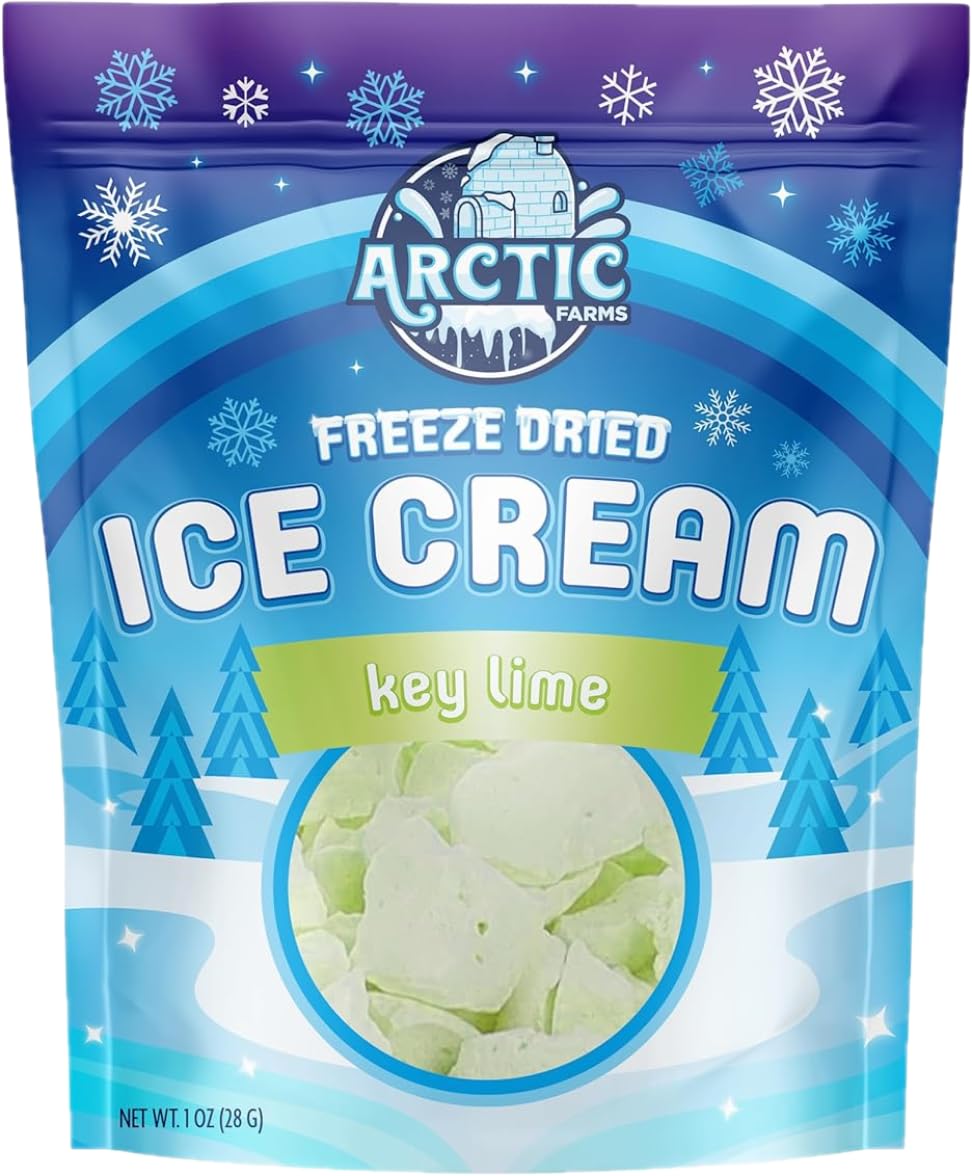 Arctic Farms Freeze Dried Ice Cream - Key Lime Flavor - 1 Ounce
